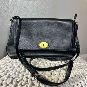 FOSSIL Gabriella Medium Flap Crossbody Bag - Black